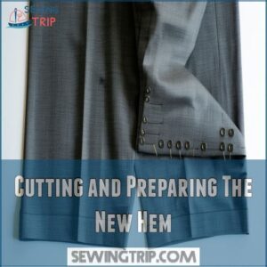 Cutting and Preparing The New Hem