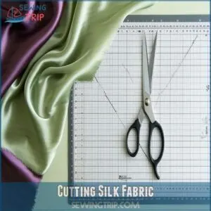 Cutting Silk Fabric