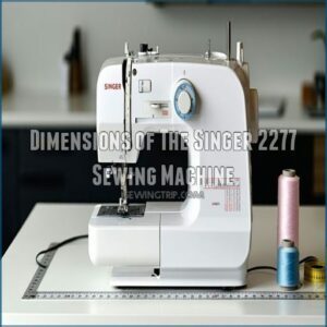 Dimensions of The Singer 2277 Sewing Machine