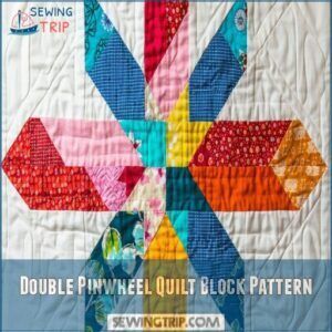 Double Pinwheel Quilt Block Pattern Double Pinwheel Quilt Block Pattern