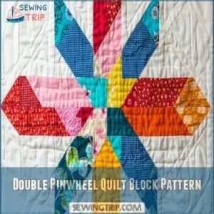 Double Pinwheel Quilt Block Pattern