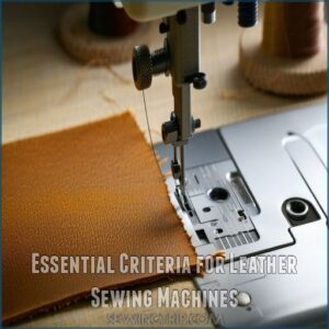 Essential Criteria for Leather Sewing Machines