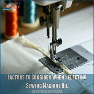 Factors to Consider When Selecting Sewing Machine Oil