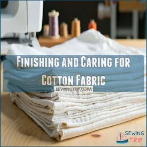 Finishing and Caring for Cotton Fabric