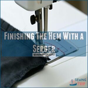 Finishing The Hem With a Serger