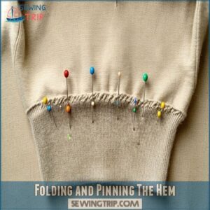 Folding and Pinning The Hem