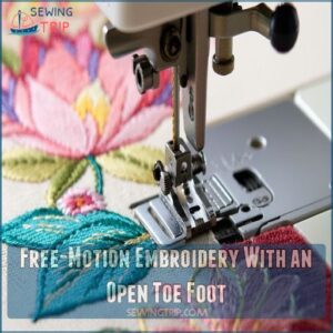 Free-Motion Embroidery With an Open Toe Foot