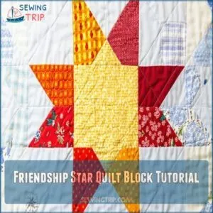 Friendship Star Quilt Block Tutorial