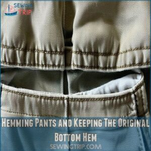 Hemming Pants and Keeping The Original Bottom Hem