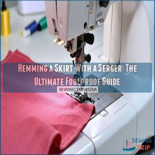 how to hem a skirt with a serger