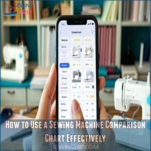 How to Use a Sewing Machine Comparison Chart Effectively