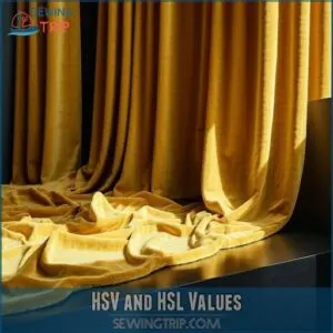 HSV and HSL Values