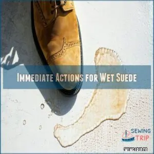 Immediate Actions for Wet Suede