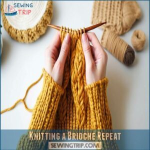 Knitting a Brioche Repeat