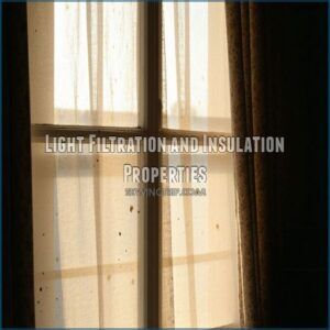 Light Filtration and Insulation Properties Light Filtration and Insulation Properties