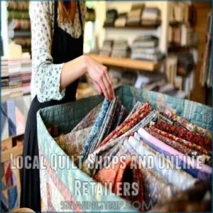 Local Quilt Shops and Online Retailers