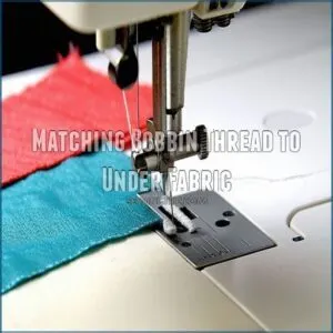 Matching Bobbin Thread to Under Fabric