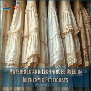 Materials and Techniques Used in Authentic Petticoats