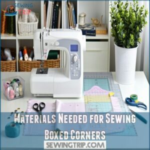 Materials Needed for Sewing Boxed Corners