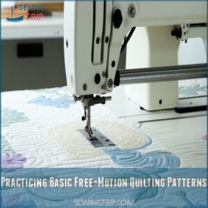 Practicing Basic Free-Motion Quilting Patterns