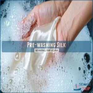 Pre-washing Silk