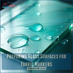 Preparing Glass Surfaces for Fabric Markers