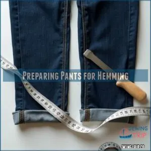 Preparing Pants for Hemming