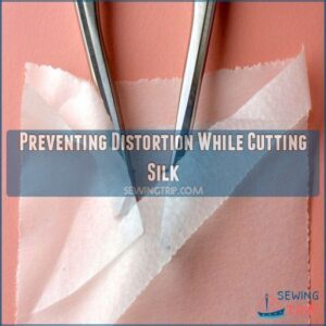 Preventing Distortion While Cutting Silk