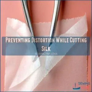 Preventing Distortion While Cutting Silk