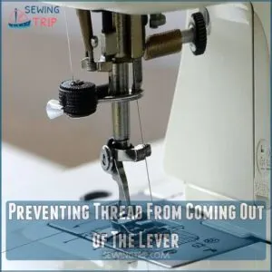 Preventing Thread From Coming Out of The Lever