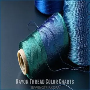 Rayon Thread Color Charts