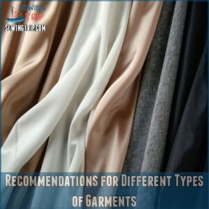 Recommendations for Different Types of Garments