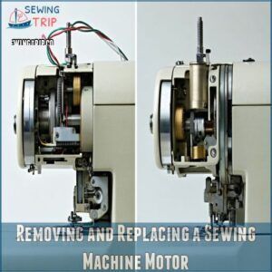 Removing and Replacing a Sewing Machine Motor Removing and Replacing a Sewing Machine Motor