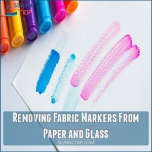 Removing Fabric Markers From Paper and Glass