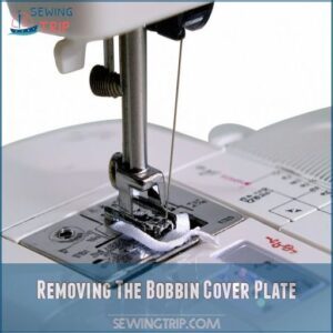 Removing The Bobbin Cover Plate