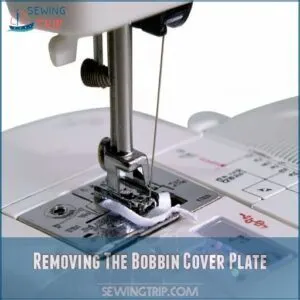 Removing The Bobbin Cover Plate