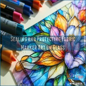 Sealing and Protecting Fabric Marker Art on Glass