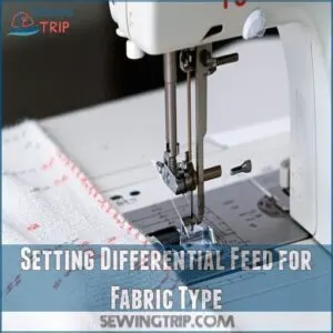 Setting Differential Feed for Fabric Type