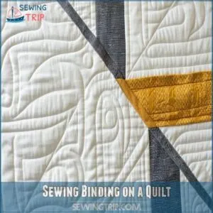 Sewing Binding on a Quilt