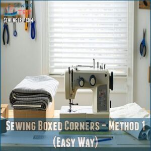 Sewing Boxed Corners – Method 1 (Easy Way)