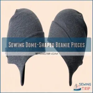 Sewing Dome-Shaped Beanie Pieces