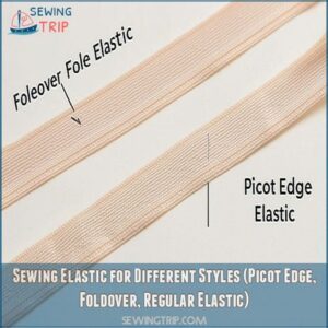 Sewing Elastic for Different Styles (Picot Edge, Foldover, Regular Elastic)