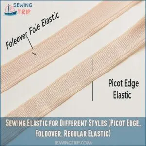 Sewing Elastic for Different Styles (Picot Edge, Foldover, Regular Elastic)