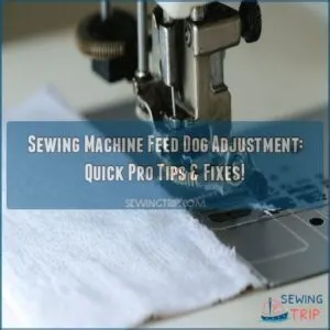 sewing machine feed dog adjustment