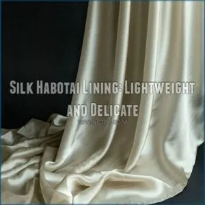 Silk Habotai Lining: Lightweight and Delicate