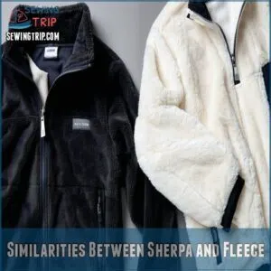 Similarities Between Sherpa and Fleece