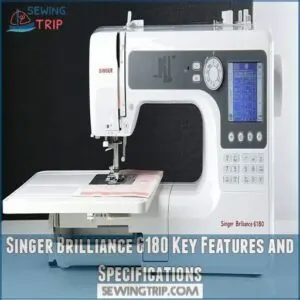 Singer Brilliance 6180 Key Features and Specifications