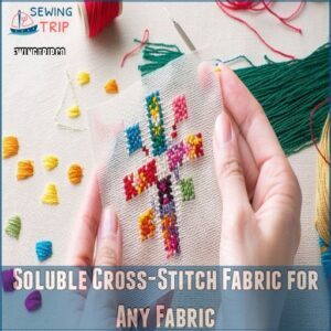 Soluble Cross-Stitch Fabric for Any Fabric