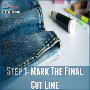 Step 1: Mark The Final Cut Line