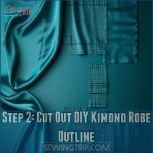 Step 2: Cut Out DIY Kimono Robe Outline